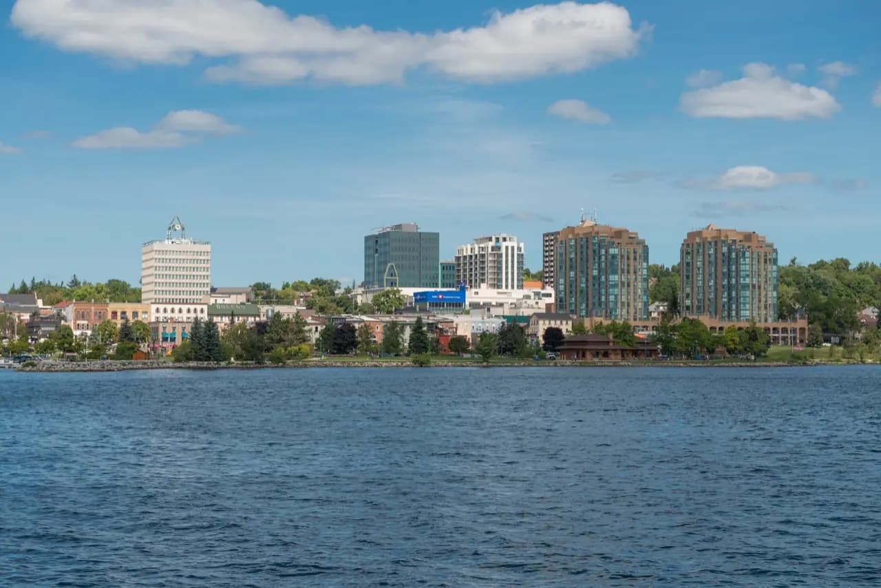 Barrie, Ontario skyline — portable toilet rental service area