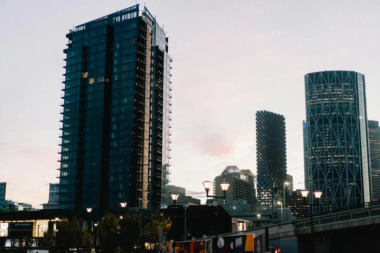 Calgary, Alberta skyline — portable toilet rental service area