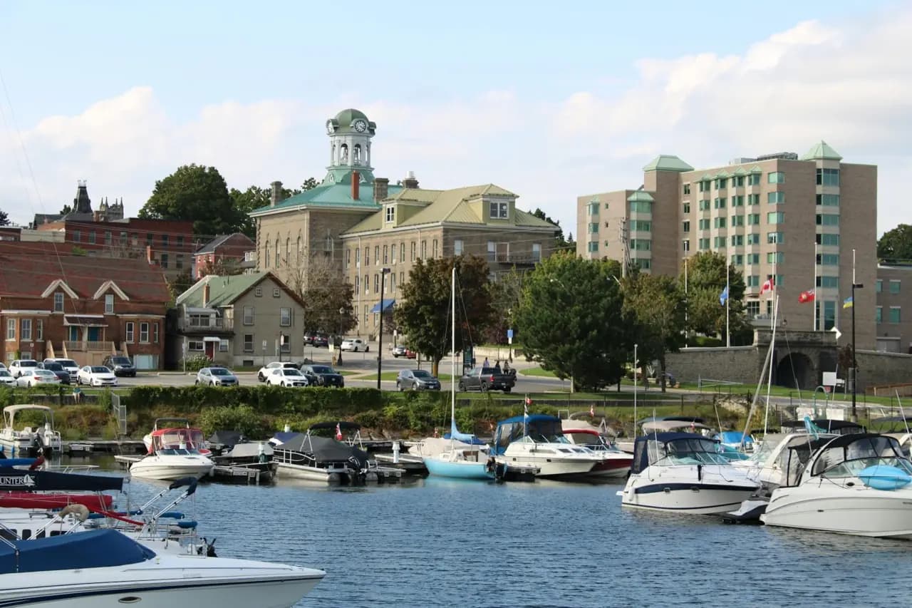 Fredericton, New Brunswick skyline — portable toilet rental service area
