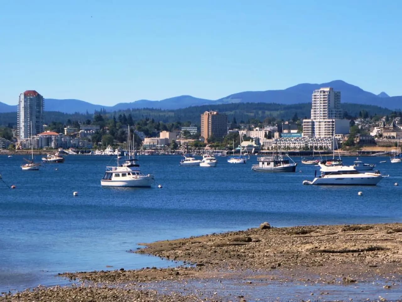 Nanaimo, British Columbia skyline — portable toilet rental service area