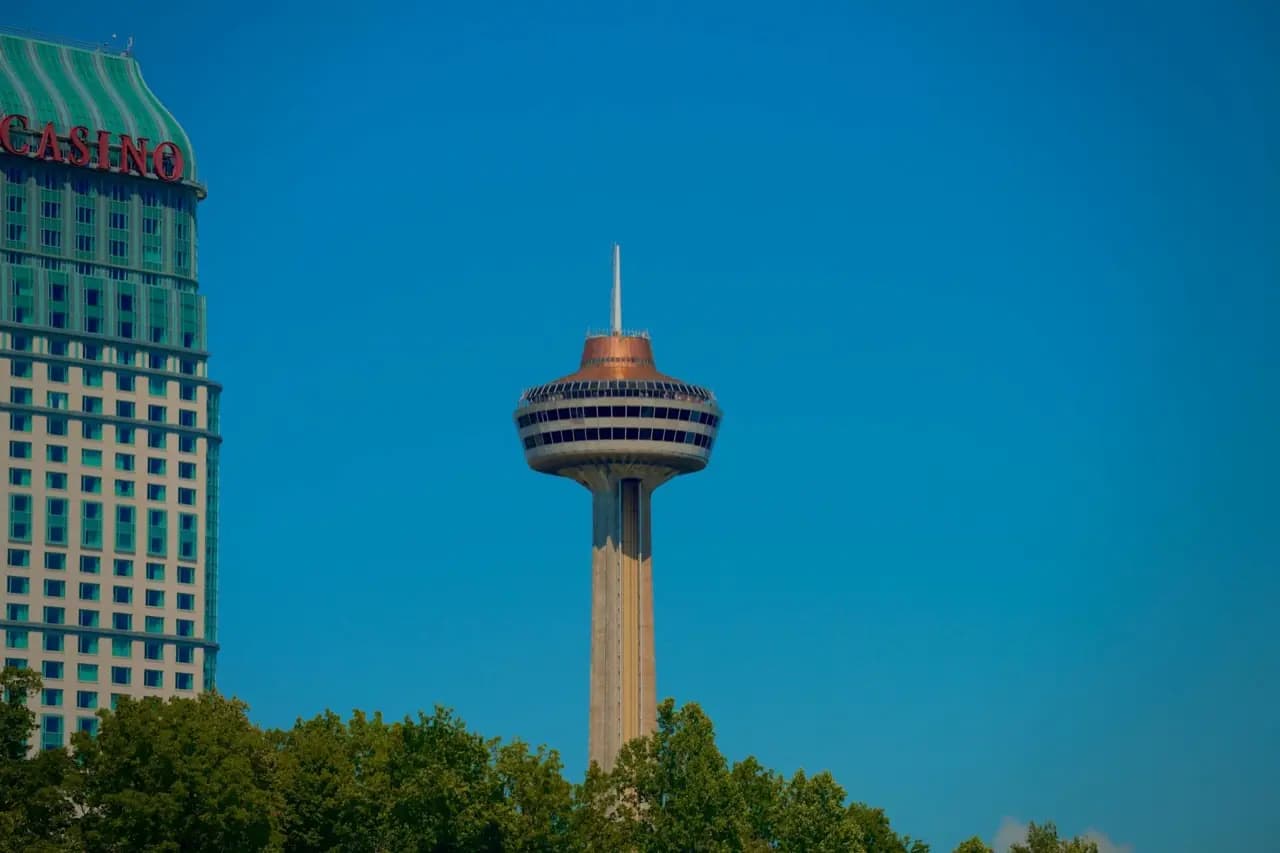 Niagara Falls, Ontario skyline — portable toilet rental service area