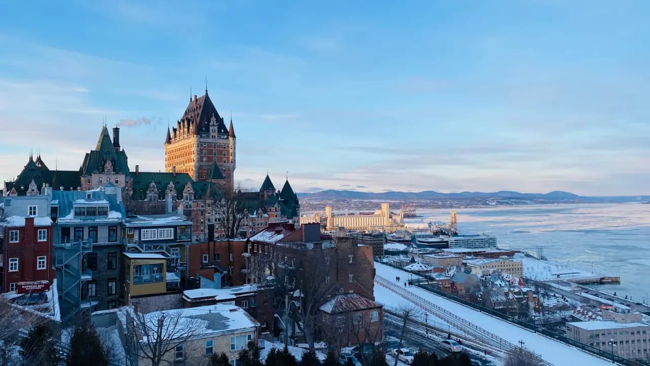 Quebec City, Quebec skyline — portable toilet rental service area
