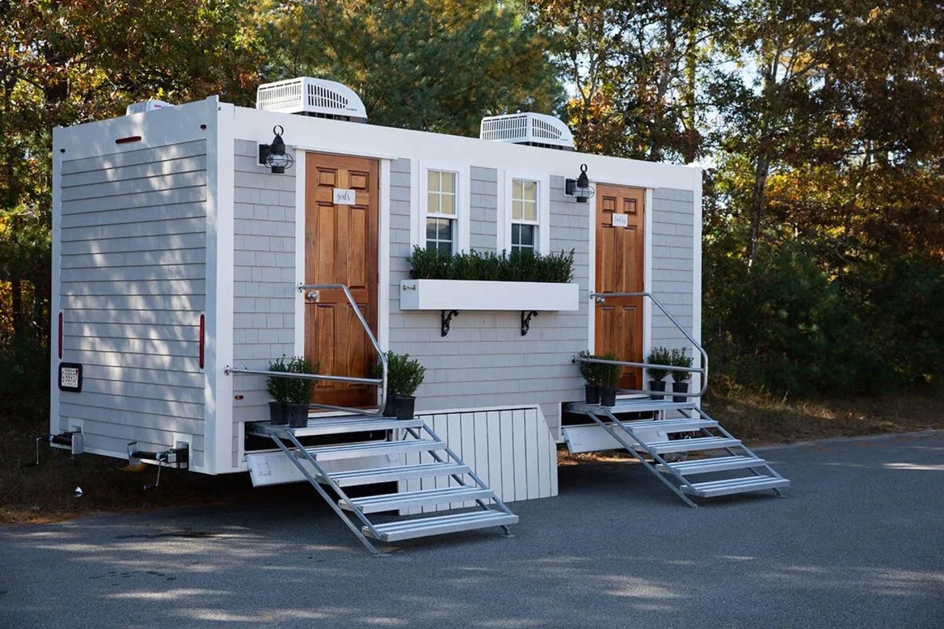 Luxury Restroom Trailer — portable toilet rental in Canada